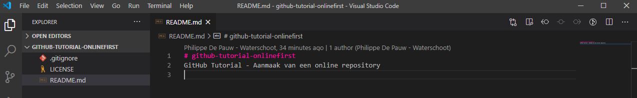 Local folder opened in VisualStudio Code